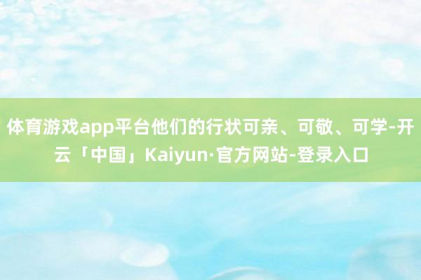 体育游戏app平台他们的行状可亲、可敬、可学-开云「中国」Kaiyun·官方网站-登录入口