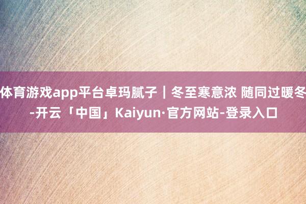 体育游戏app平台卓玛腻子｜冬至寒意浓 随同过暖冬-开云「中国」Kaiyun·官方网站-登录入口