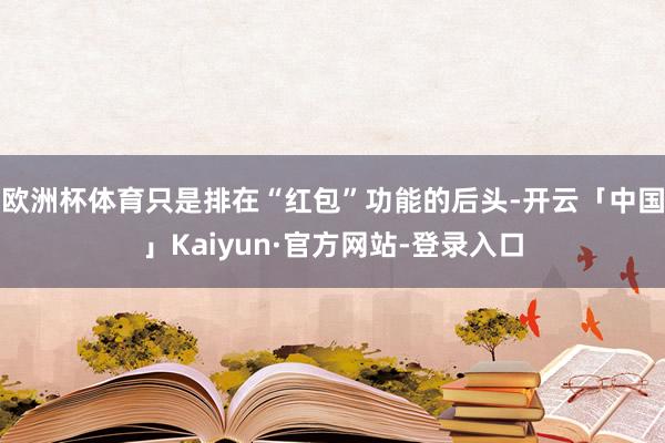 欧洲杯体育只是排在“红包”功能的后头-开云「中国」Kaiyun·官方网站-登录入口