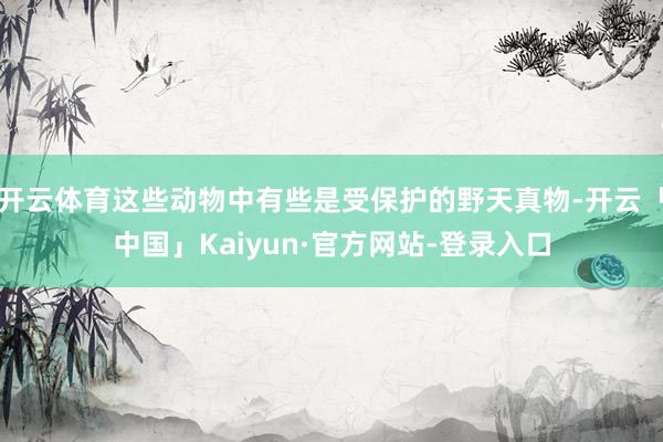 开云体育这些动物中有些是受保护的野天真物-开云「中国」Kaiyun·官方网站-登录入口