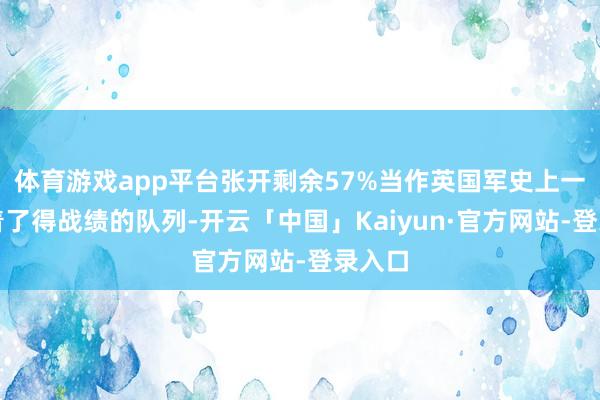 体育游戏app平台张开剩余57%当作英国军史上一支有着了得战绩的队列-开云「中国」Kaiyun·官方