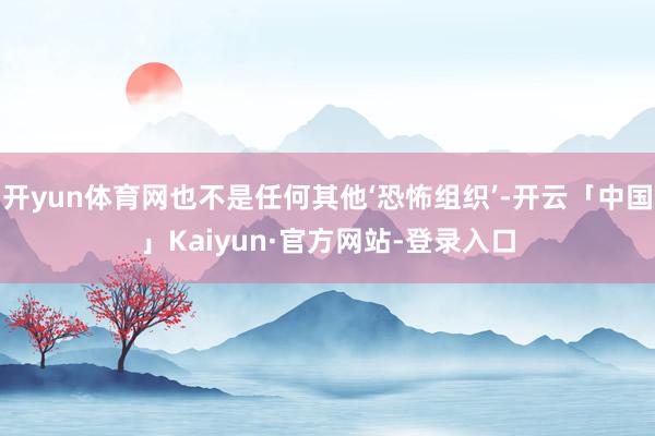 开yun体育网也不是任何其他‘恐怖组织’-开云「中国」Kaiyun·官方网站-登录入口