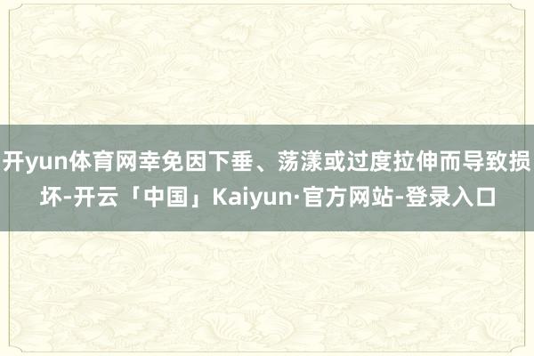 开yun体育网幸免因下垂、荡漾或过度拉伸而导致损坏-开云「中国」Kaiyun·官方网站-登录入口