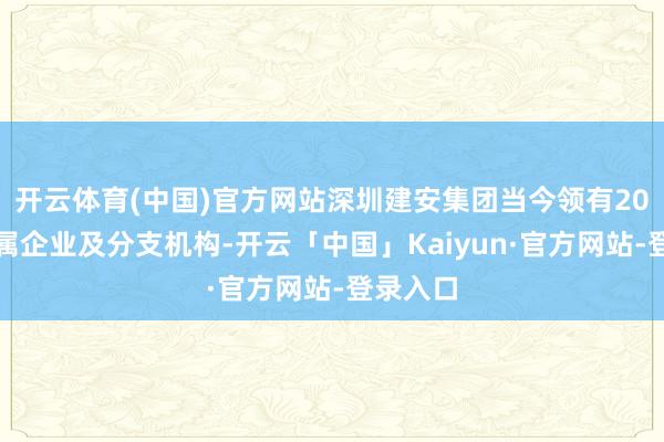 开云体育(中国)官方网站深圳建安集团当今领有20余家下属企业及分支机构-开云「中国」Kaiyun·官方网站-登录入口