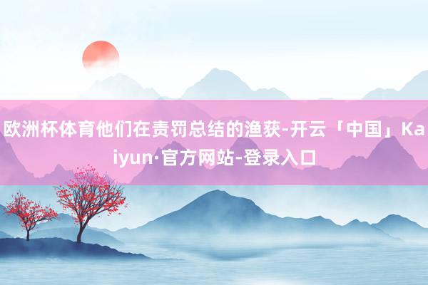 欧洲杯体育他们在责罚总结的渔获-开云「中国」Kaiyun·官方网站-登录入口